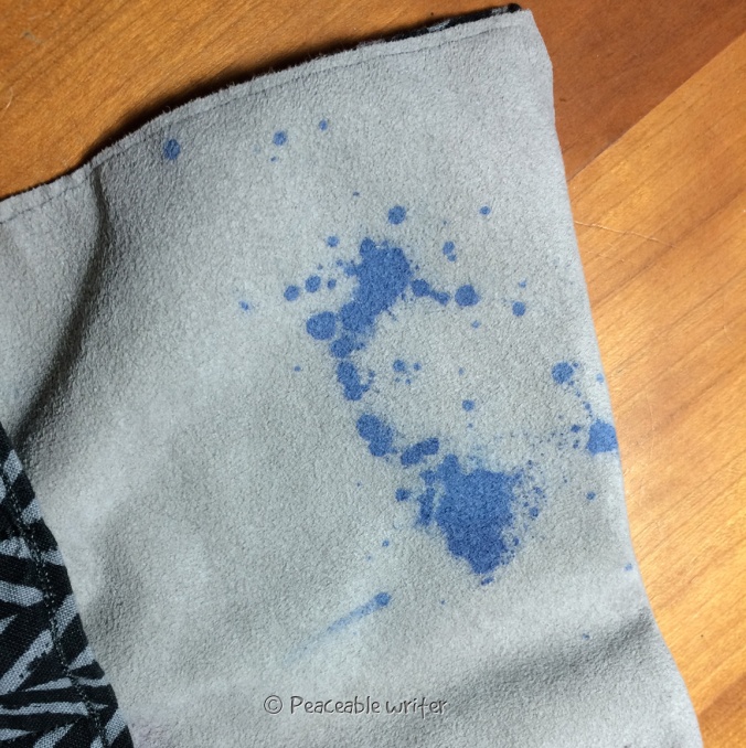 Pilot Blue-Black stain resulting from overfill of Visconti Ink Pot, and not paying attention to what I was doing...